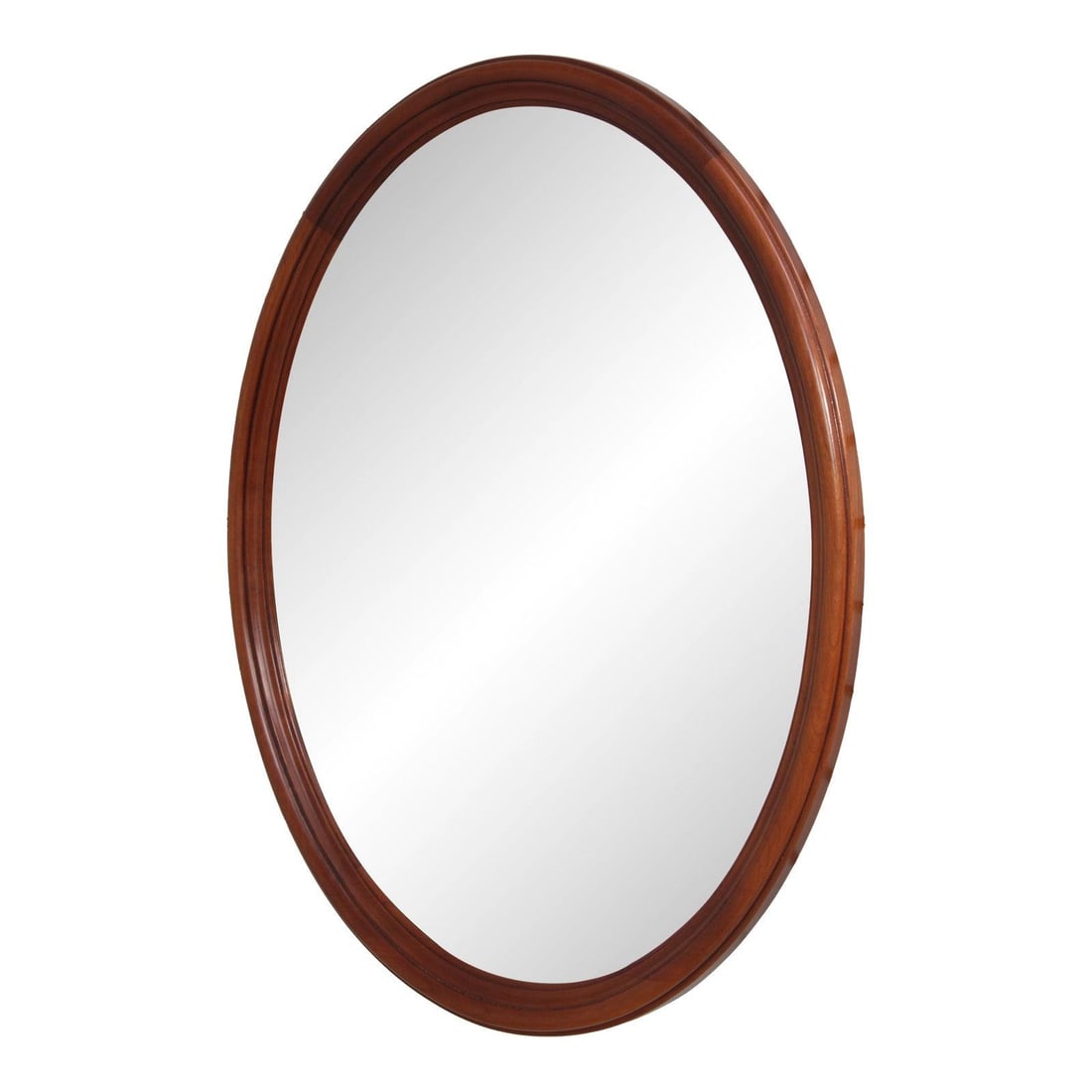 Traditional Oval Wall Mirror in Cherry Wood 27.5w x 36h (1 of 10)