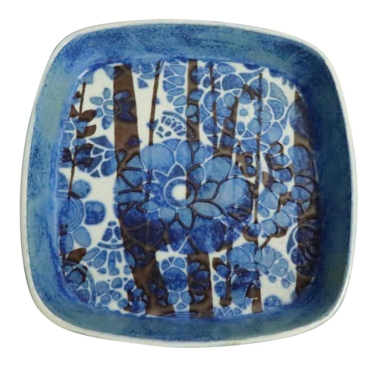 Nils Thorsson Royal Copenhagen Blue Fajance Bowl 6.75" (1 of 6)