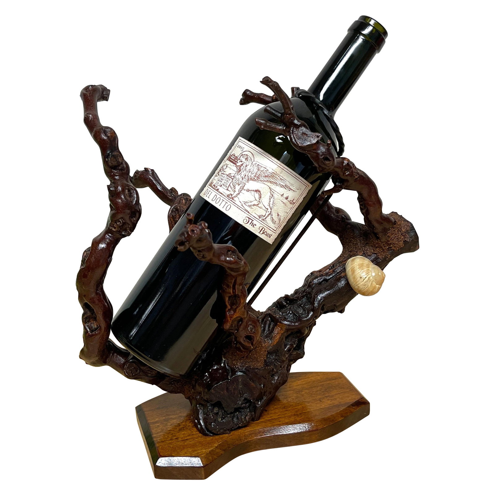 1960s French Organic Modern Grapevine Coral Wine Caddy (1 of 17)