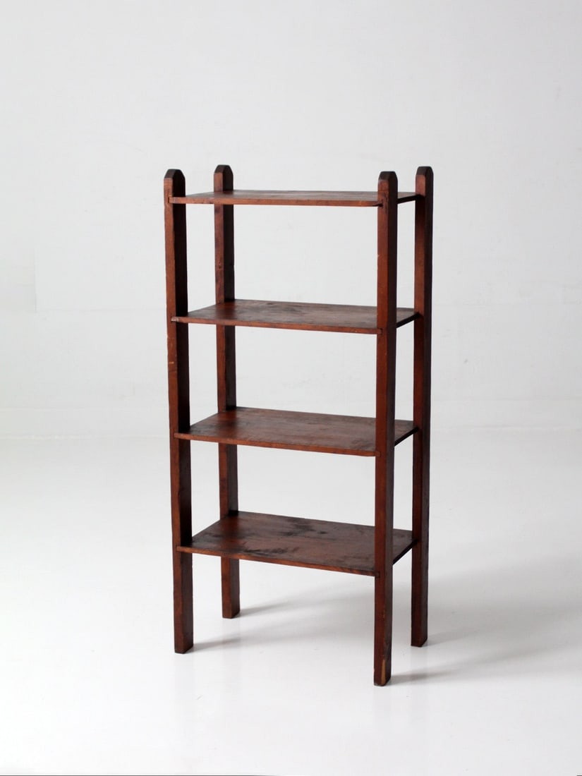 Early 20th Century Wood 4 Shelf Etagere Arts and Crafts (1 of 9)