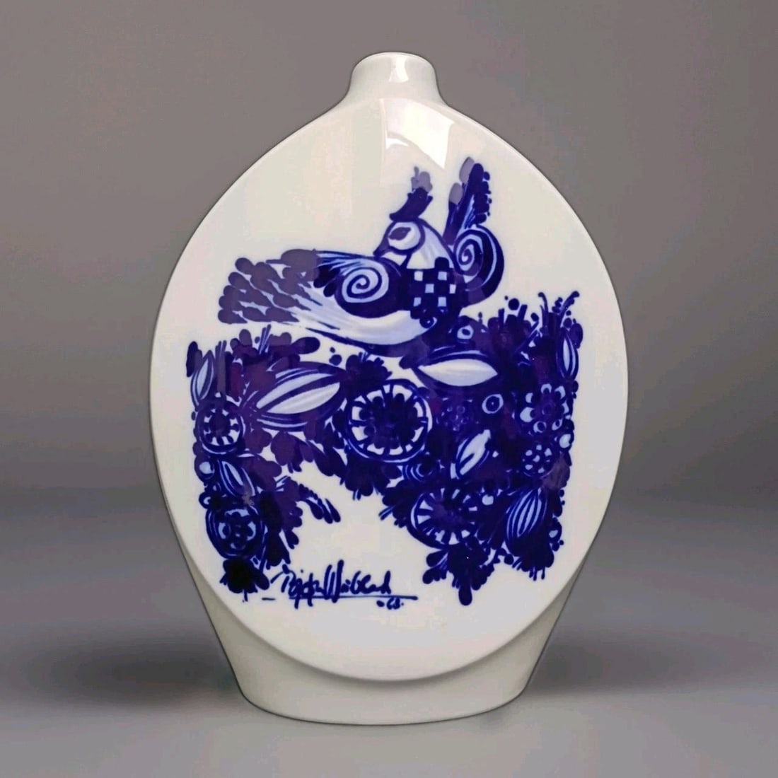 Rosenthal Studio-Line Porcelain Vase by Bjorn Wiinblad 16 Inch Blue (1 of 7)