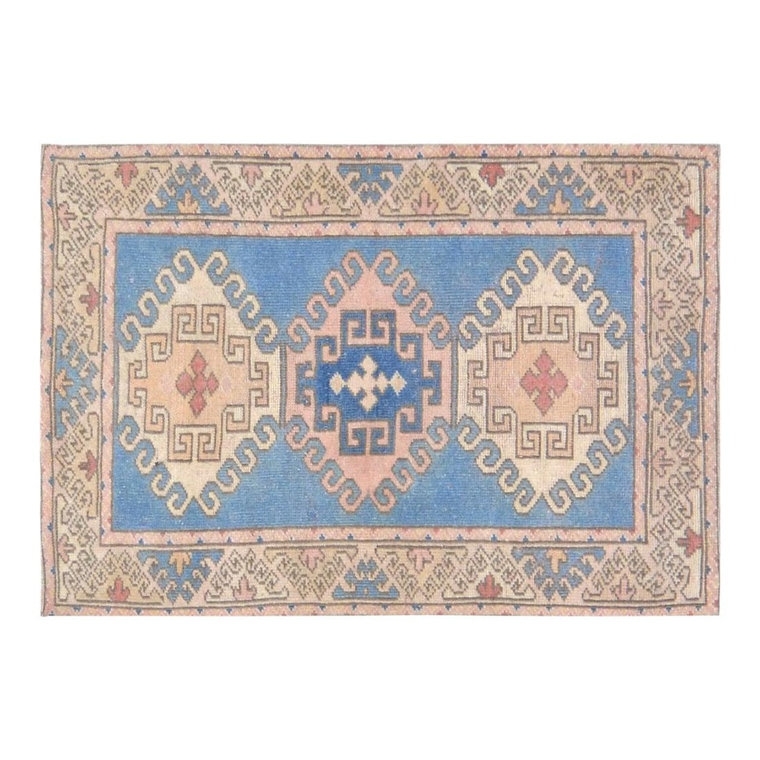 Handcrafted Anatolian Wool Area Rug in Copper 3'x4'3": Handcrafted Anatolian Wool Area Rug in Copper 3'x4'3" This vintage Turkish Anatolian wool rug is hand-knotted using traditional techniques, offering a blend of timeless craftsmanship and modern design