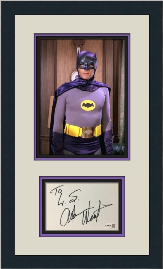 Custom Framed Adam West Batman Cut Signature Display JSA Certified (1 of 5)
