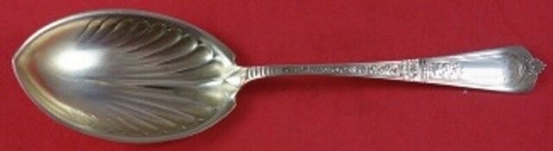Gorham Domestic Sterling Silver Gold Washed Berry Spoon 8 3/4": Gorham Domestic Sterling Silver Gold Washed Berry Spoon 8 3/4" This exquisite berry spoon from the Domestic pattern by Gorham is crafted from sterling silver and features a beautiful gold wash finish.