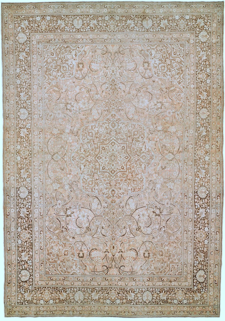 13' 9" x 19' 6" Early 20th Century Persian Tabriz Carpet: 13' 9" x 19' 6" Early 20th Century Persian Tabriz Carpet Early 20th century oversize Persian Tabriz rug. This pre-owned rug features the classic Tabriz form in an oversized format. Specifications Type
