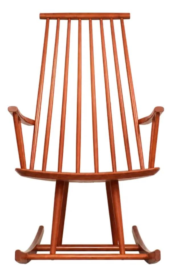 Jorgen Baekmark FDB Mobler maple rocking chair 1960s Danish modern: Jorgen Baekmark FDB Mobler maple rocking chair 1960s Danish modern This 1960s Danish Modern rocking chair was designed by Jorgen Baekmark for FDB Mobler. Crafted from maple, it features a sleek mid-ce