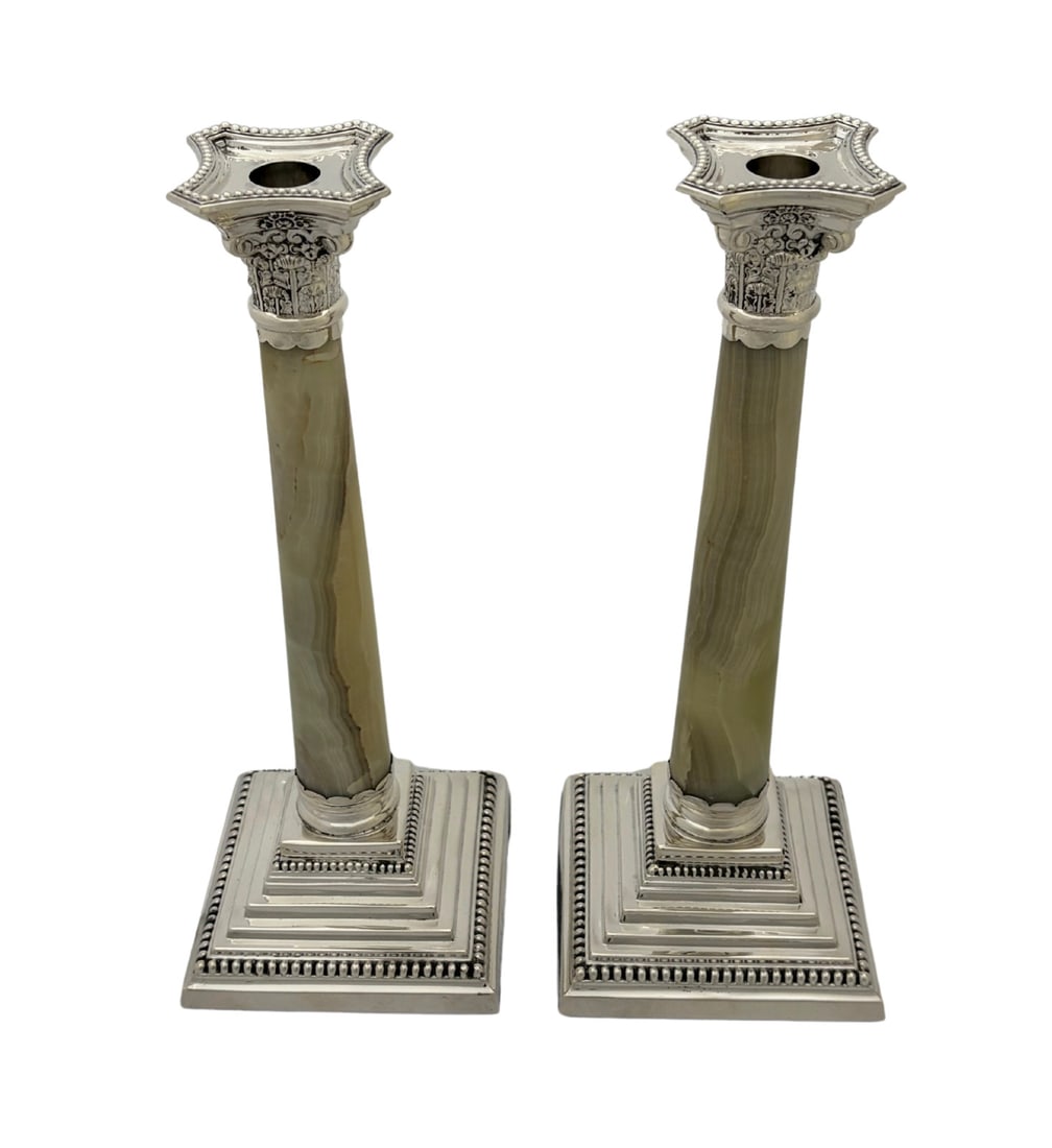 Thomas Woolley Sterling Silver Column Candlestick 13 Inch - 3