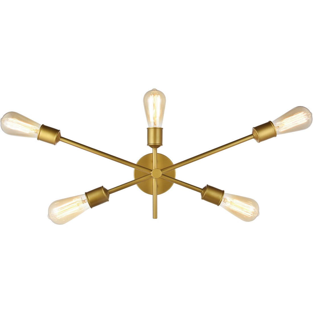 Axel 5 Light Brass Wall Sconce 24.7 Inch: Axel 5 Light Brass Wall Sconce 24.7 Inch This modern wall sconce features a high-quality brass color finish and a contemporary design, making it a stylish lighting solution for a variety of indoor spa