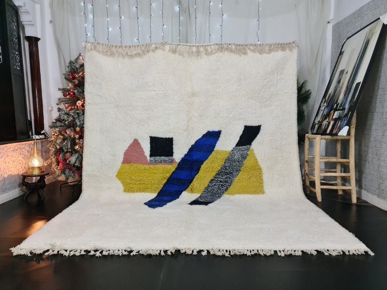 Authentic Moroccan Berber Handmade Wool Rug 9.84 x 6.56 Feet (1 of 9)