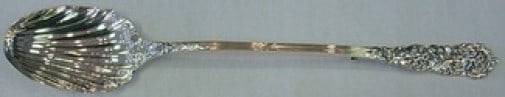 Reed & Barton Trajan Sterling Silver Stuffing Spoon 13 3/4" Button Shell Bowl: Reed & Barton Trajan Sterling Silver Stuffing Spoon 13 3/4" Button Shell Bowl Experience the elegance of dining with this exquisite Trajan Sterling Silver Stuffing Spoon by Reed & Barton. Featuring a 