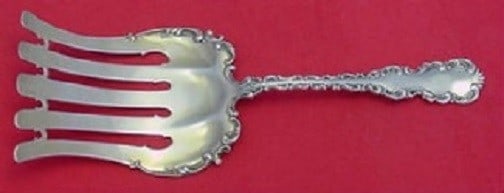 Whiting Louis XV Sterling Silver Asparagus Fork Goldwashed 8.5 Inches: Whiting Louis XV Sterling Silver Asparagus Fork Goldwashed 8.5 Inches This exquisite asparagus fork features the elegant Louis XV pattern by Whiting, crafted from high-quality sterling silver and ligh