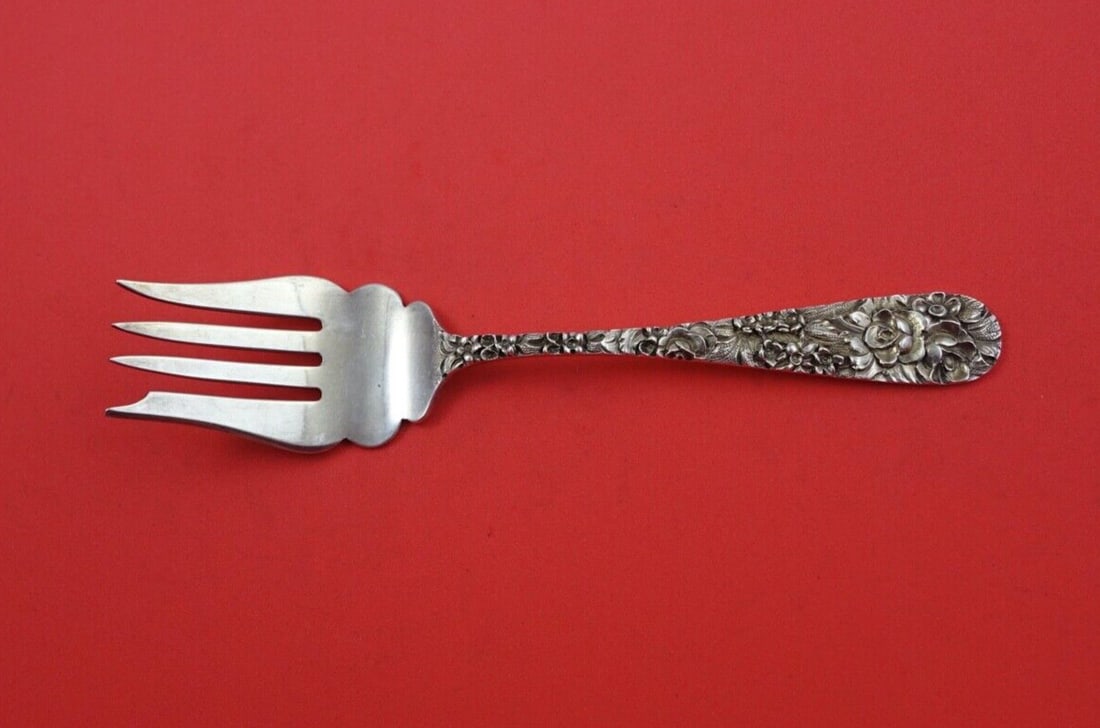 Stieff Princess Sterling Silver Cold Meat Fork 7.5 Inches: Stieff Princess Sterling Silver Cold Meat Fork 7.5 Inches This exquisite cold meat fork is part of the Princess pattern by Stieff, crafted from high-quality sterling silver. Measuring 7 1/2 inches, it