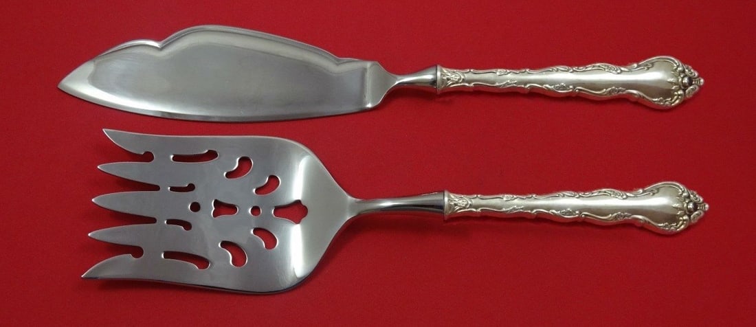2 Piece Fish Serving Set Wallace Feliciana Sterling Silver HHWS (1 of 1)