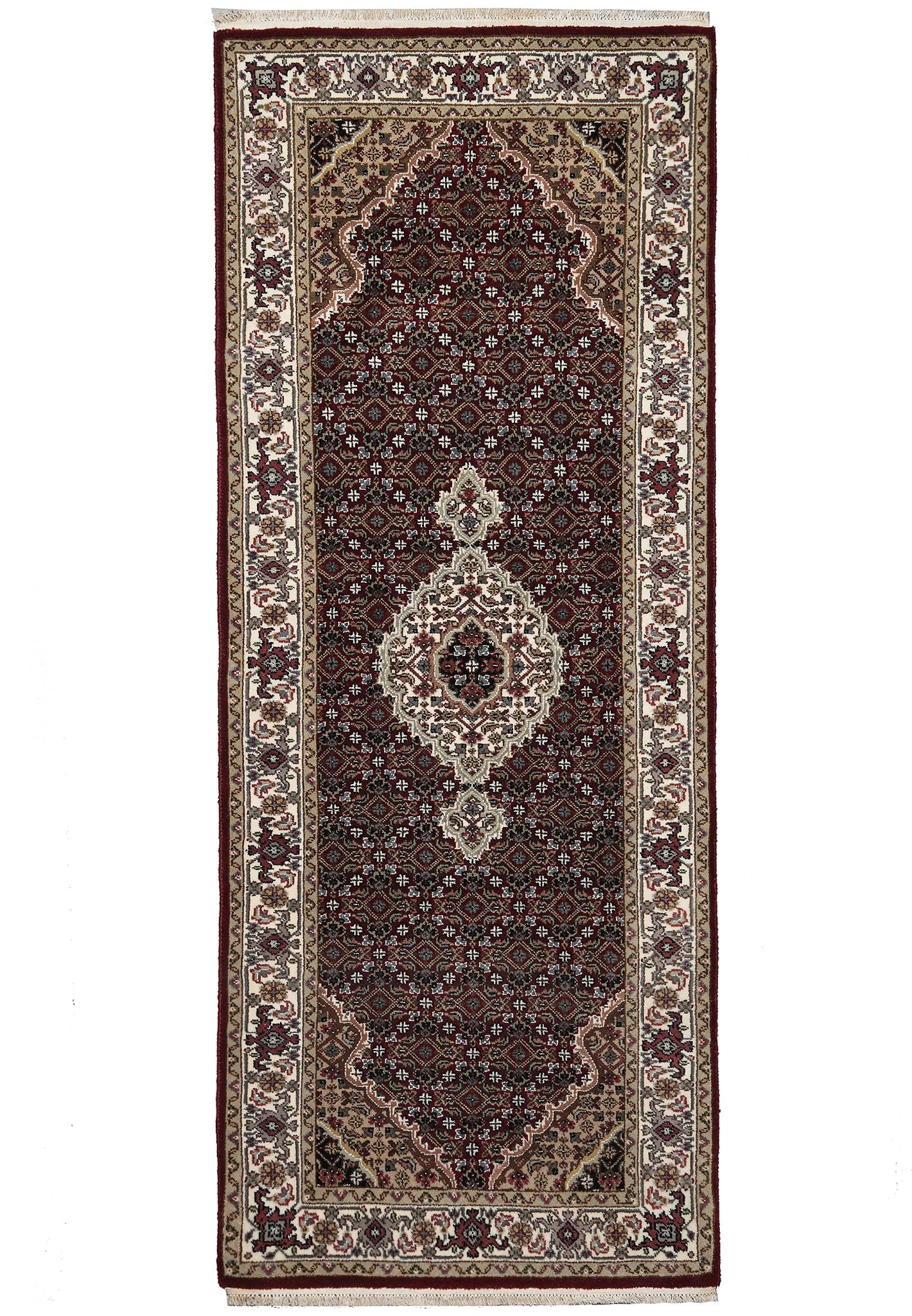 2.9 x 6.7 Wool and Silk Mahi Tabriz Rug Runner (1 of 11)
