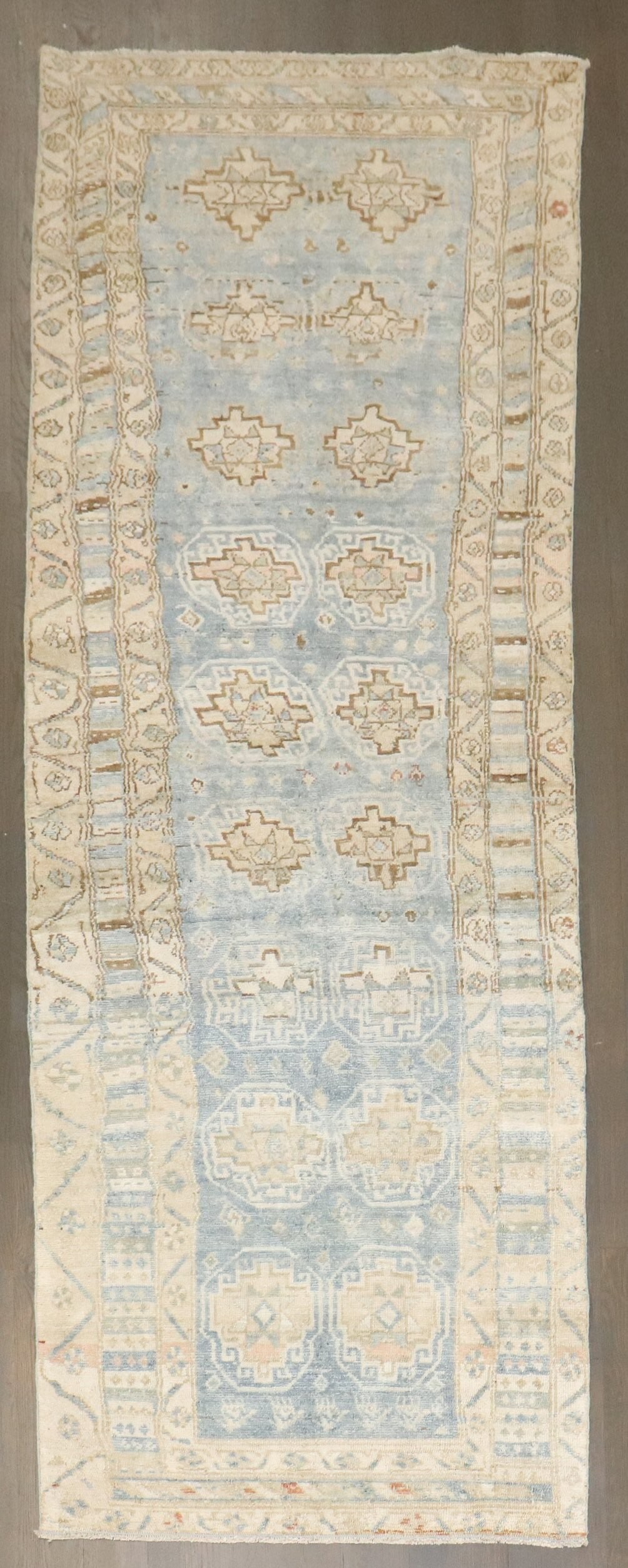 3' 3" x 9' Persian Malayer Runner in Light Blue (1 of 7)