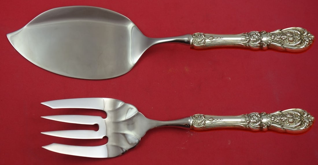 Reed & Barton Francis I Sterling Silver Custom Salmon Serving Set 2-Piece: Reed & Barton Francis I Sterling Silver Custom Salmon Serving Set 2-Piece Presenting the exquisite Francis I Salmon Serving Set by Reed & Barton, crafted from premium sterling silver. This custom-made