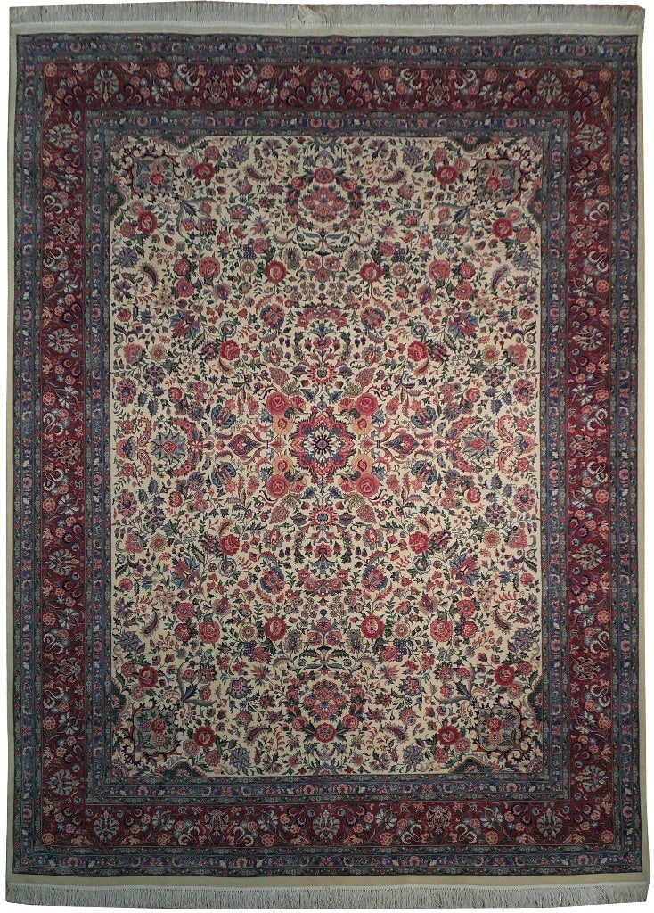 Luxurious 9'1 x 12'4 Hand-Crafted Ivory Rug with Bold Patterns: Luxurious 9'1 x 12'4 Hand-Crafted Ivory Rug with Bold Patterns Free continental US Shipping Transform your living space with this exquisite 9.1 x 12.4 ivory fine quality rug. Crafted with 100% genuine