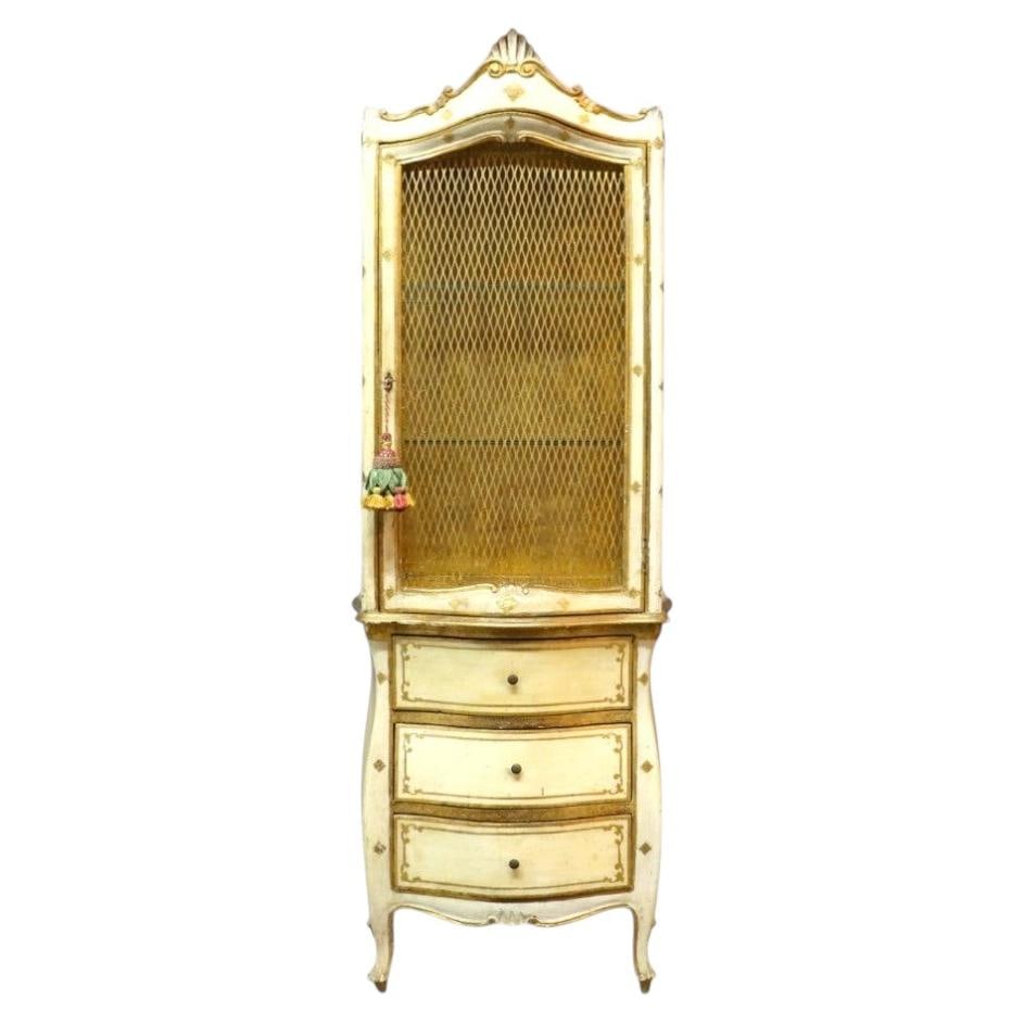 Franco Tacchi Italian Wood Display Cabinet with 3-Drawer Base (1 of 15)