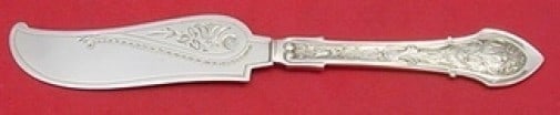 Wood & Hughes Angelo Sterling Silver Fish Knife 7 Inch Brite-Cut (1 of 1)
