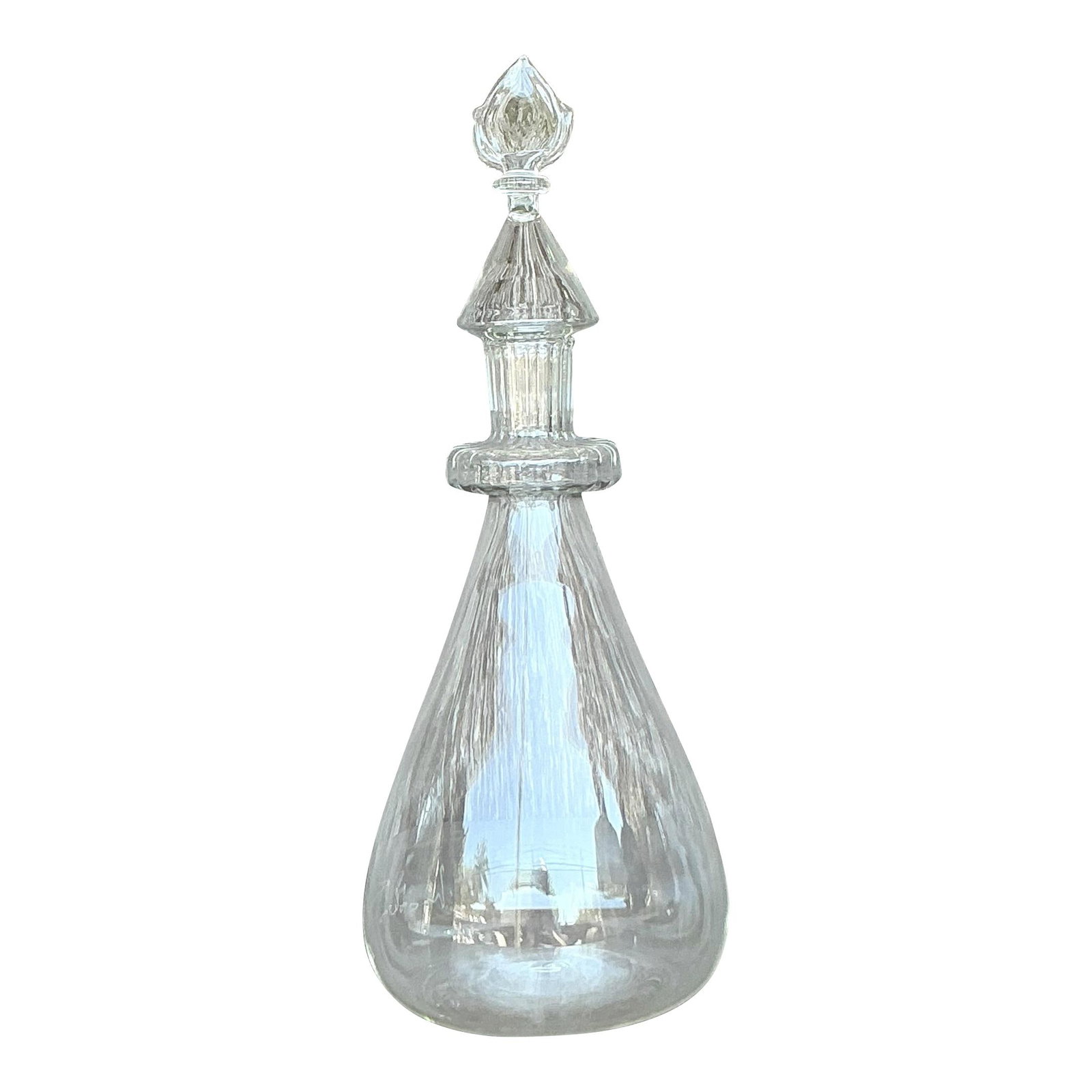 Vintage Regency Blown Glass Decanter with Intricate Stopper (1 of 10)