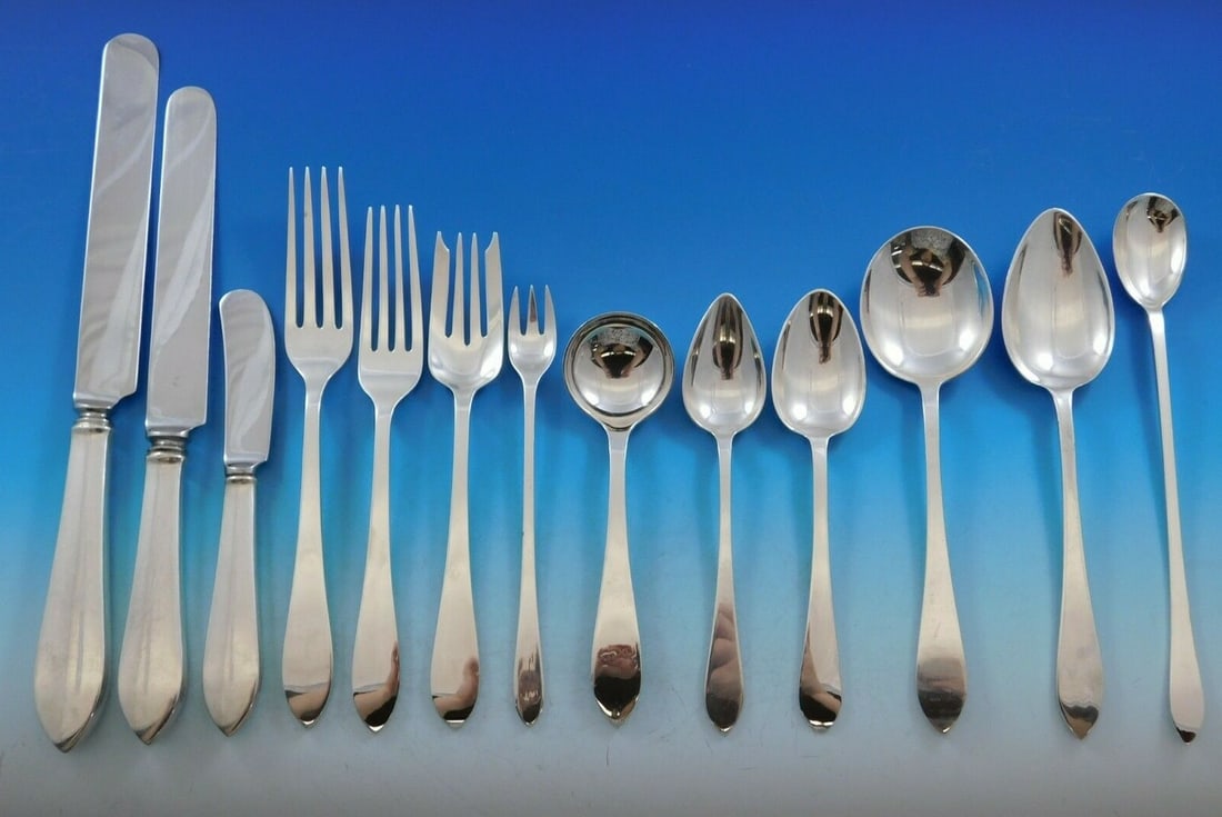 Tiffany & Co. Faneuil Sterling Silver Flatware Set 159 pcs (1 of 8)