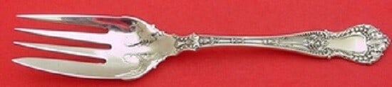 Whiting Dorothy Vernon Sterling Silver 8 Inch Cold Meat Fork: Whiting Dorothy Vernon Sterling Silver 8 Inch Cold Meat Fork This exquisite 8-inch cold meat fork is crafted in sterling silver and features the classic Dorothy Vernon pattern by Whiting. Dating back 