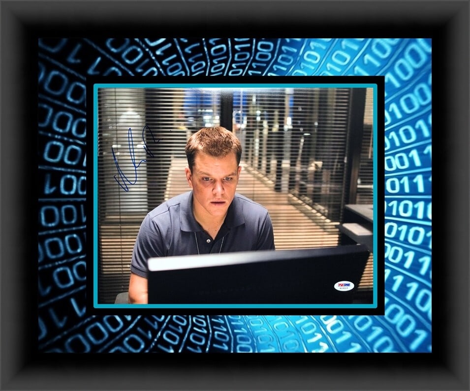 Matt Damon Signed The Departed Photo 11x14 Custom Framed PSA COA (1 of 5)