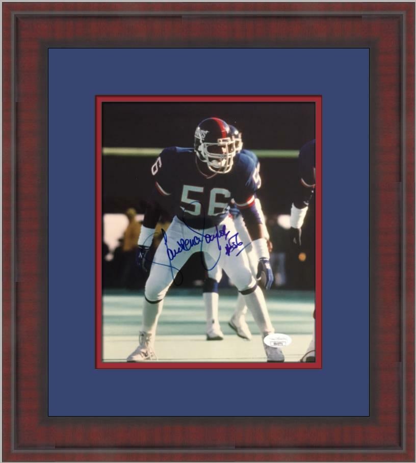 Lawrence Taylor Signed 8x10 Photo Custom Framed JSA COA New York Giants: Lawrence Taylor Signed 8x10 Photo Custom Framed JSA COA New York Giants This stunning custom framed photo features Lawrence Taylor, the legendary New York Giants football player. The 8x10 sports photo