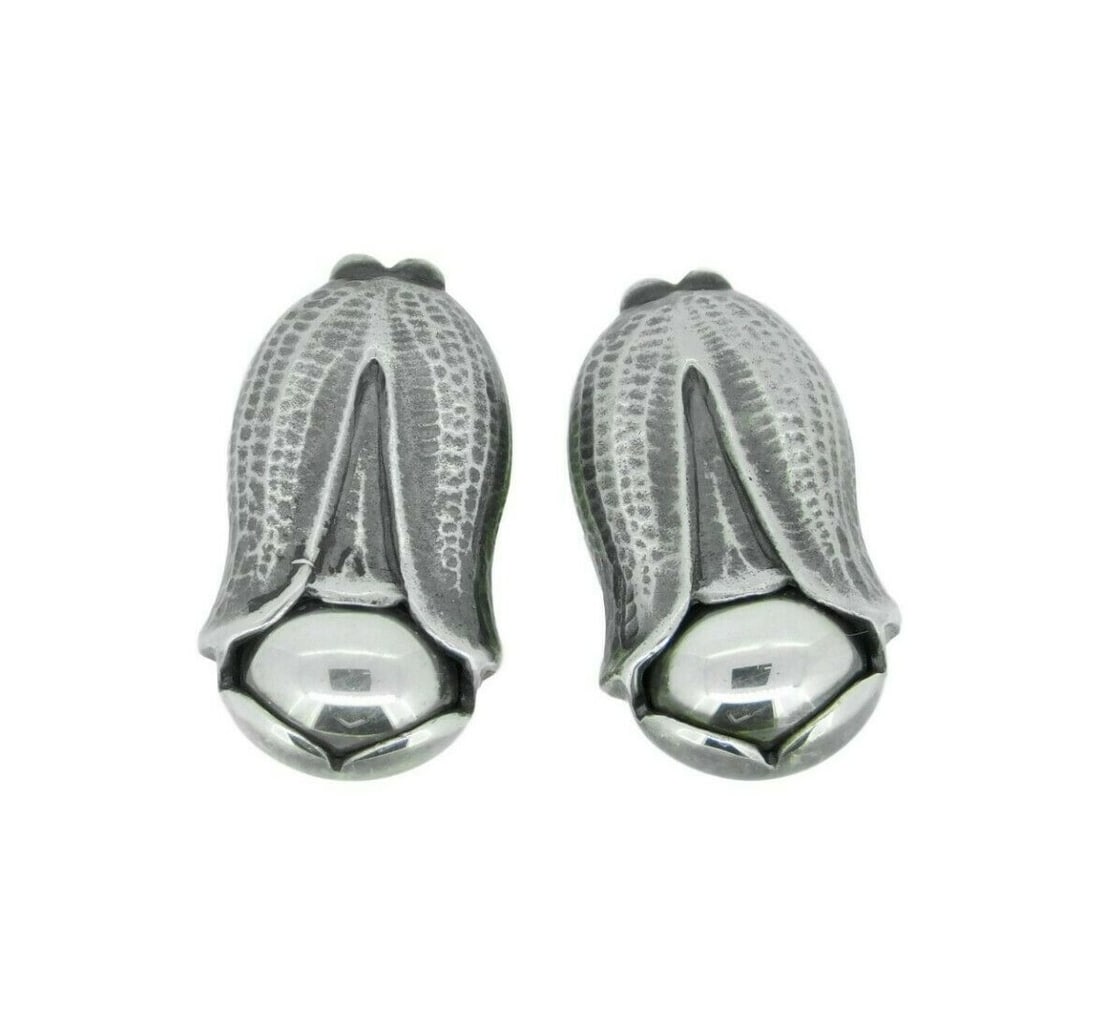 Georg Jensen 2007 Heritage Sterling Silver Clip-On Earrings (1 of 6)