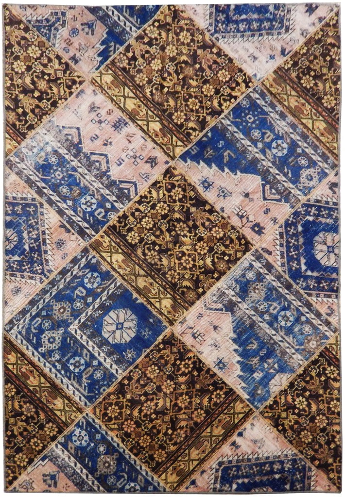 5'7 x 8'6 Multi-Color Antique Persian Patchwork Rug: 5'7 x 8'6 Multi-Color Antique Persian Patchwork Rug Free continental US Shipping Enhance your living space with this stunning Multi-Color Antique Persian Patchwork Rug. Measuring 5' 7" x 8' 6", this b
