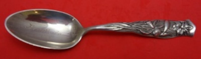 Shiebler Flora Sterling Silver Teaspoon Multi Motif 5 5/8" (1 of 2)
