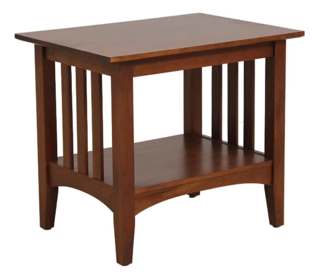 Ethan Allen American Impressions cherry side table with shelf (1 of 10)