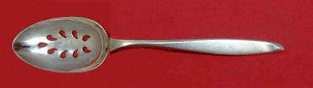 Gorham Aspen Sterling Silver 9-Hole Slotted Serving Spoon 8 3/8" (1 of 1)