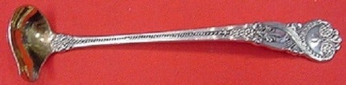 Tiffany & Co Saint James Sterling Silver Mustard Ladle Gold Washed 5 inch: Tiffany & Co Saint James Sterling Silver Mustard Ladle Gold Washed 5 inch This exquisite mustard ladle from the renowned Saint James pattern by Tiffany & Co. is crafted from sterling silver and featur