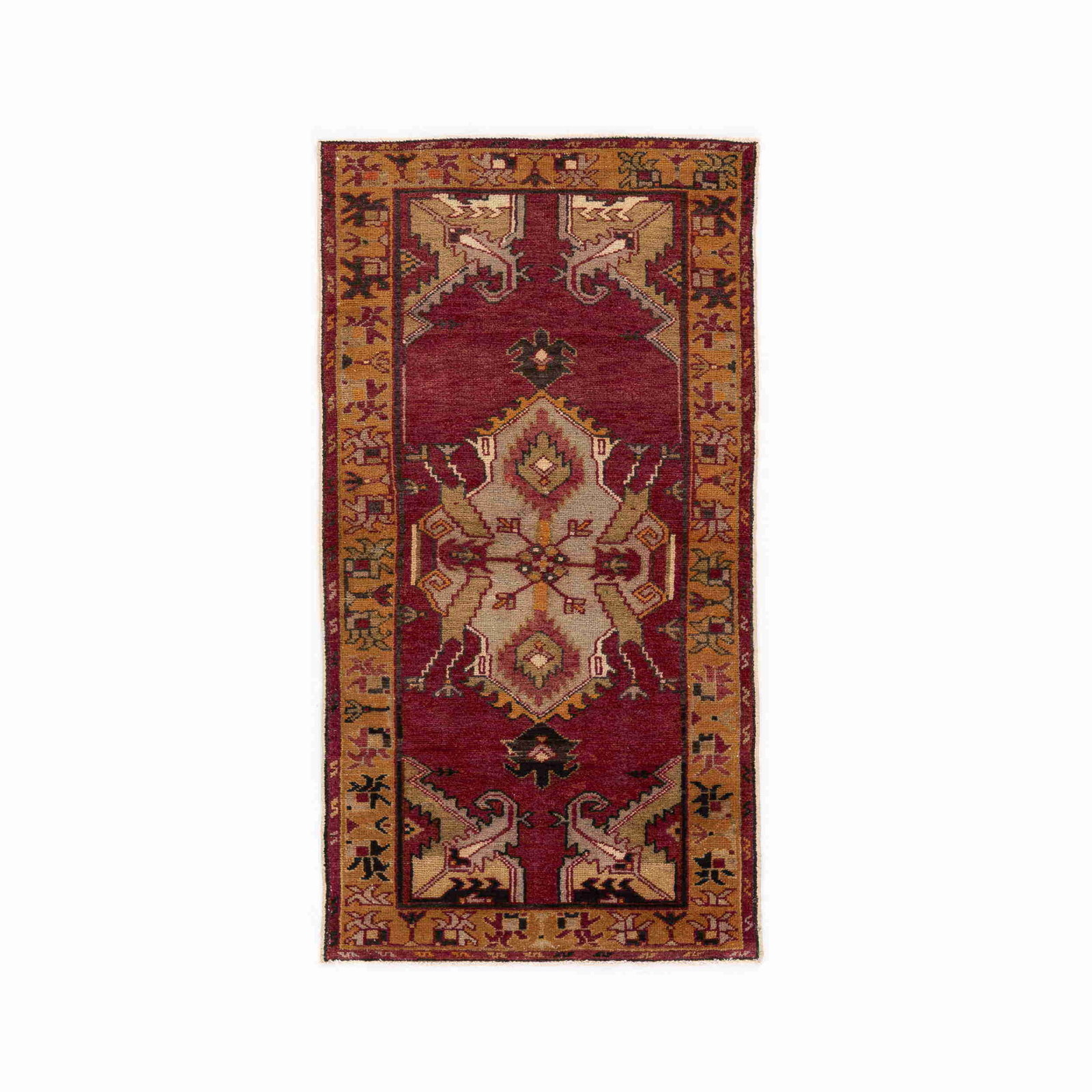 Authentic Handmade Anadol Wool On Wool Carpet 30.7 x 57.9 Inches (1 of 8)