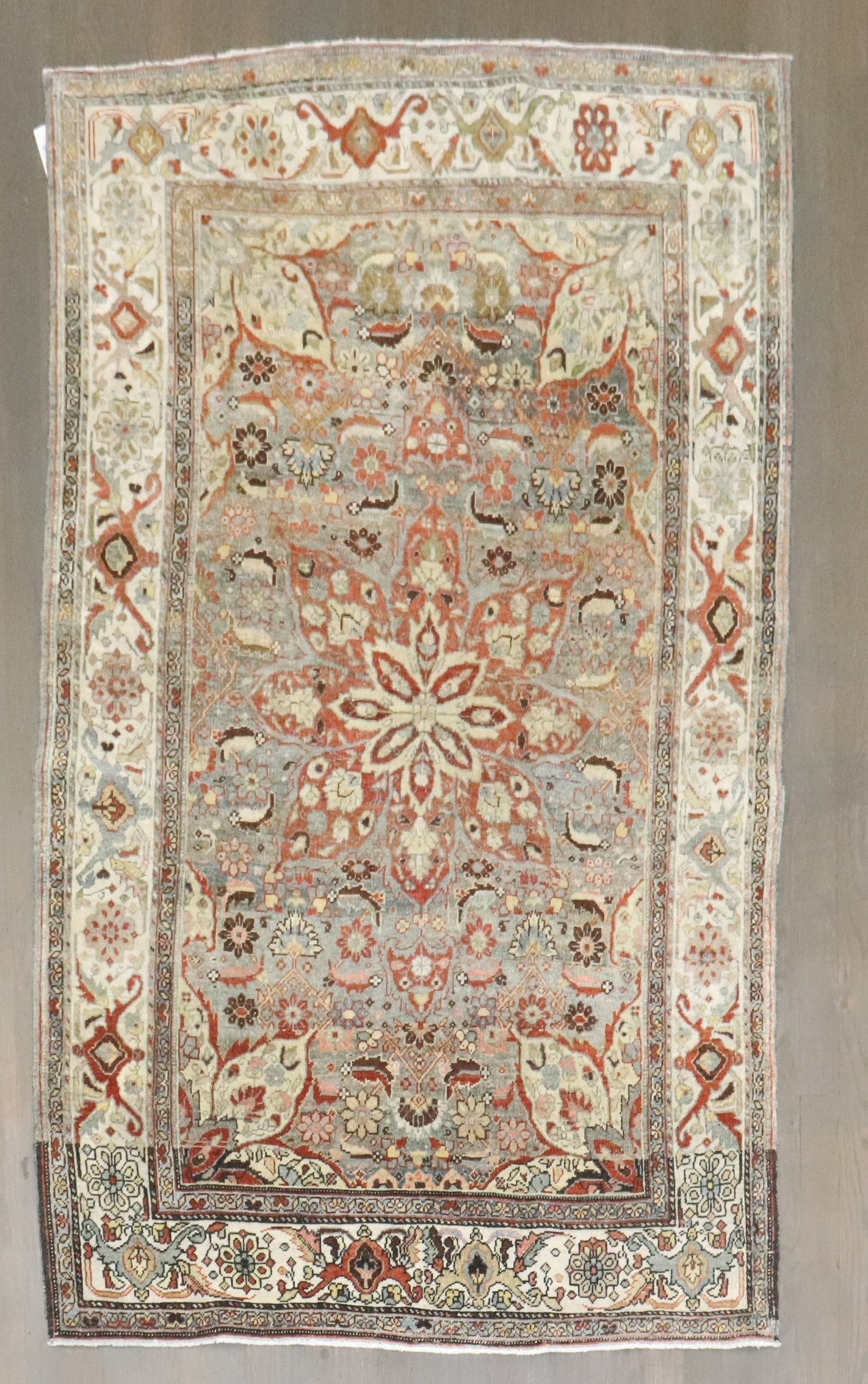 3' 7" x 6' Persian Sarouk Ferahan Small Rug in Silver (1 of 7)