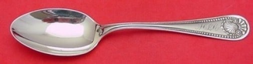 Whiting Bead sterling silver place soup spoon 6 5/8 in: Whiting Bead sterling silver place soup spoon 6 5/8 in Sterling silver place soup spoon in the Bead pattern by Whiting. This pre-owned spoon is monogrammed, with monograms that may vary, and remains i