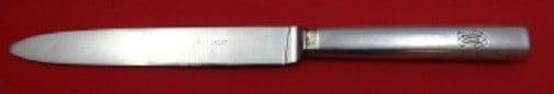 Lauzun by Puiforcat Sterling Silver Dinner Knife 9 5/8 Inches: Lauzun by Puiforcat Sterling Silver Dinner Knife 9 5/8 Inches Experience the elegance of dining with this Lauzun by Puiforcat Sterling Silver Dinner Knife. Crafted from high-quality sterling silver, t