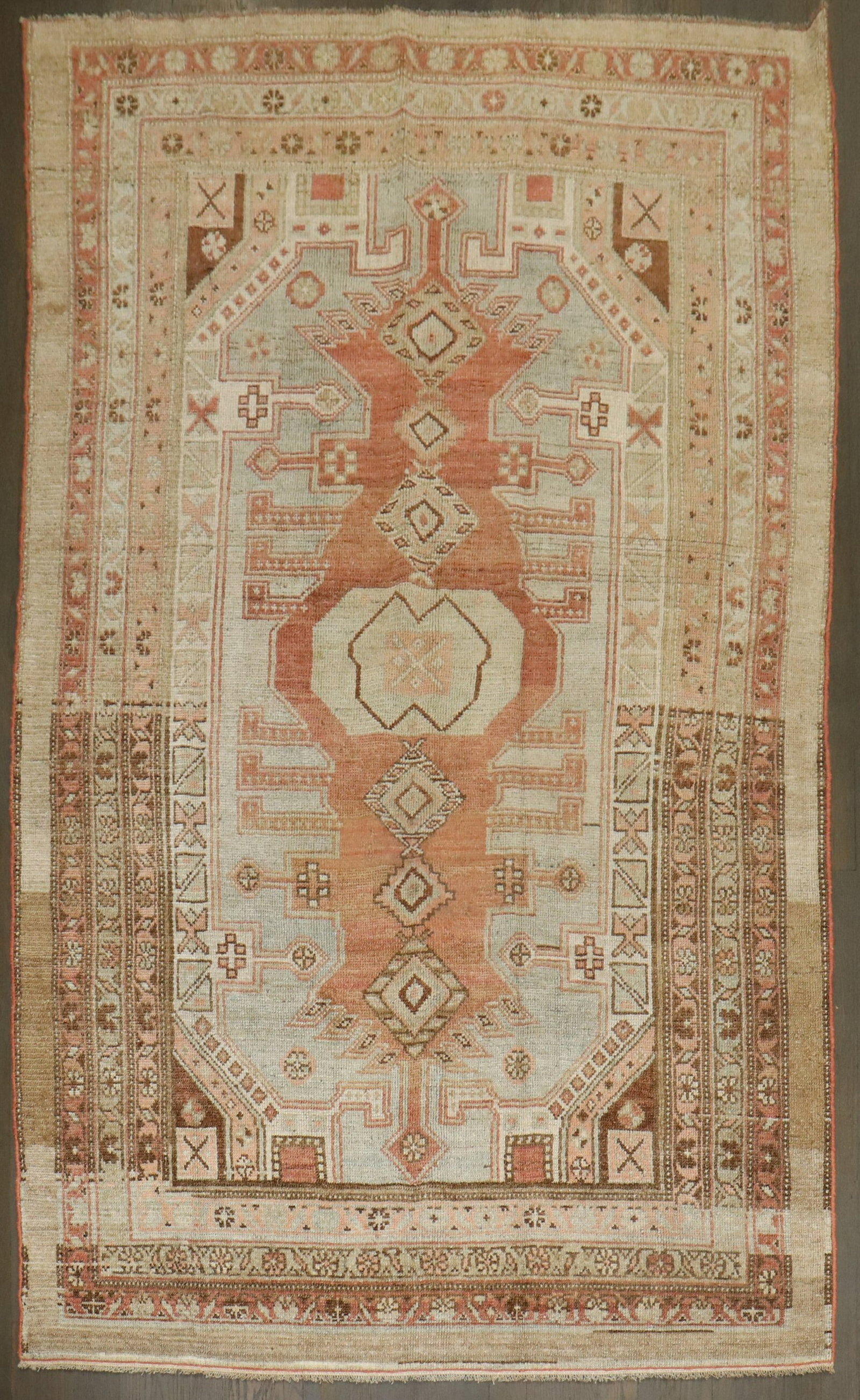 4' 2" x 7' Northwest Persian Serab Accent Rug Camel Field (1 of 7)