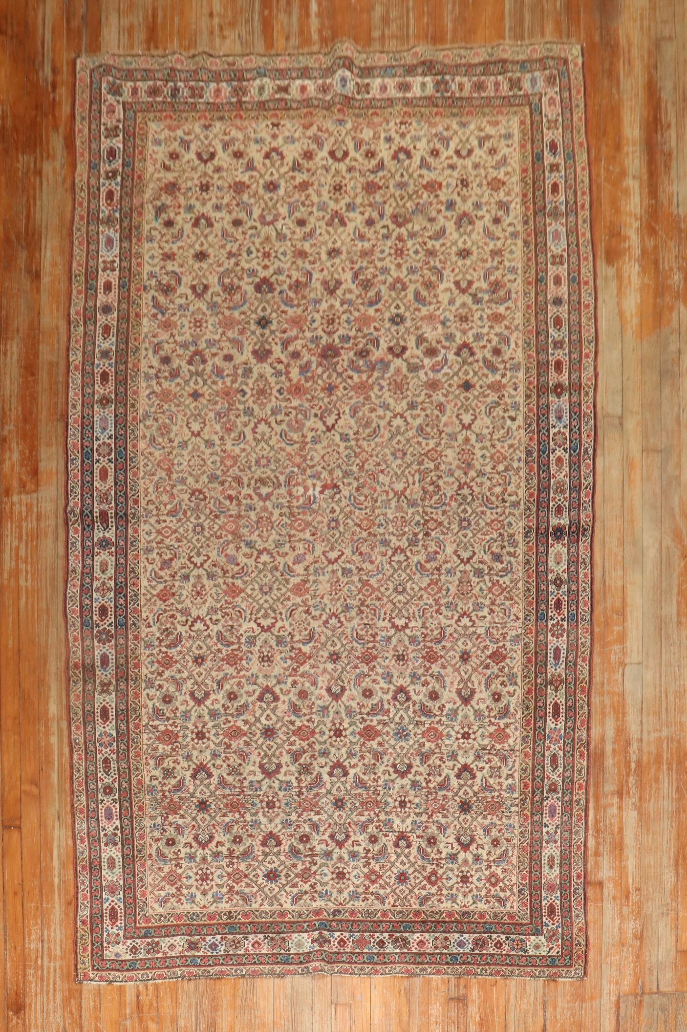 5' 1" x 9' 7" Persian Ferehan Rug Herati Design: 5' 1" x 9' 7" Persian Ferehan Rug Herati Design Early 20th century Persian Ferehan rug featuring a Herati design. This pre-owned gallery/intermediate rug is identified as a Fereghan type. Specificatio