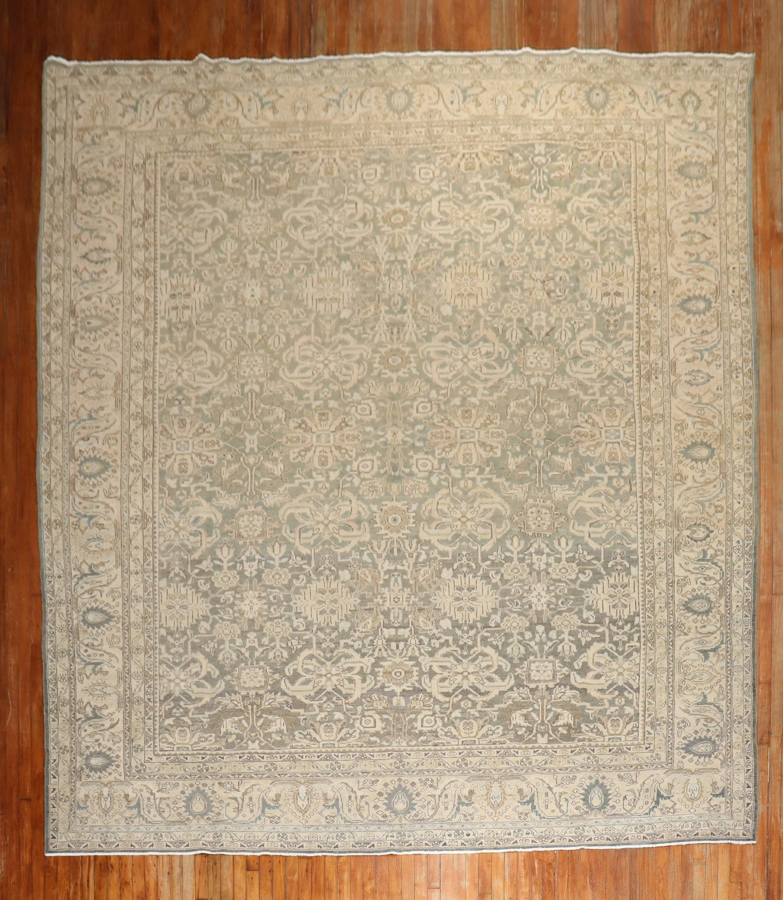 10' 8" x 13' 10" Persian Malayer Room Rug Green Taupe Brown: 10' 8" x 13' 10" Persian Malayer Room Rug Green Taupe Brown Pre-owned Persian Malayer room-size rug from the 1930s in a green, taupe, and brown color palette. Specifications Type: Malayer Category: Ro