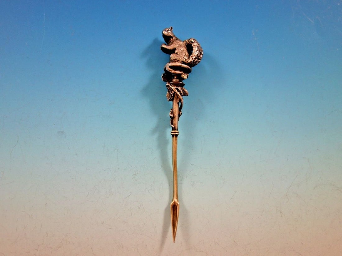 Tiffany Co Squirrel Sterling Silver Large Nut Pick 4 3/4 (1 of 5)