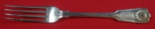 James Robinson Fiddle Thread Shell Sterling Silver Dinner Fork 7 5/8: James Robinson Fiddle Thread Shell Sterling Silver Dinner Fork 7 5/8 Discover the elegance of the Fiddle Thread and Shell dinner fork crafted by James Robinson. This exquisite sterling silver fork mea