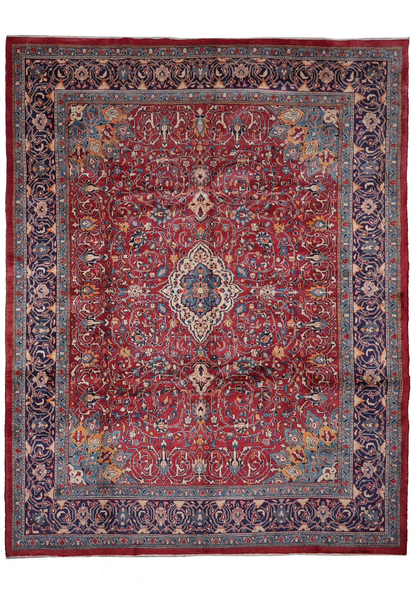 10 x 14 Persian Sarouk Mahal Rug Dense Wool Floral Design: 10 x 14 Persian Sarouk Mahal Rug Dense Wool Floral Design Free continental US Shipping This 10 x 14 Persian Sarouk Mahal rug showcases traditional Persian artistry with a dense wool pile, ensuring exc