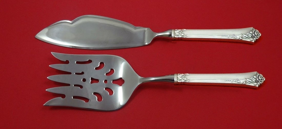 Oneida Damask Rose Sterling Silver 2-Piece Fish Serving Set (1 of 1)