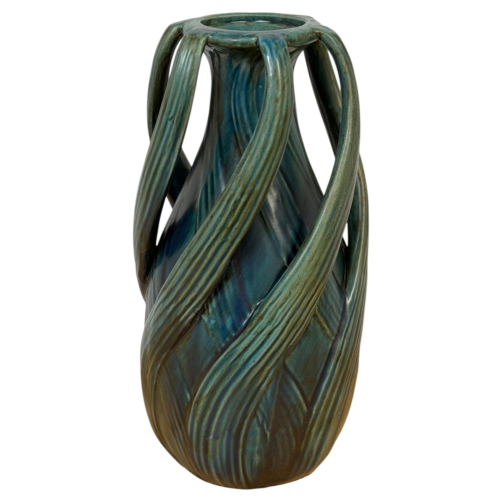 Art Nouveau Six Handled Amphora Teplitz Vase Attributed Paul Dachsel (1 of 14)