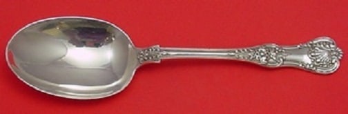 Tiffany & Co English King Sterling Silver Serving Spoon 8 7/8": Tiffany & Co English King Sterling Silver Serving Spoon 8 7/8" This exquisite serving spoon is a fine example of the English King pattern by Tiffany & Co. Crafted from high-quality sterling silver, th