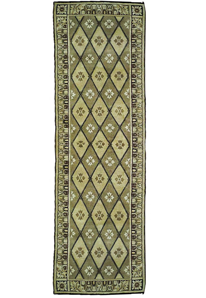 2.7 x 8.9 Beige Gray Handmade Wool Rug from Nepal: 2.7 x 8.9 Beige Gray Handmade Wool Rug from Nepal Free continental US Shipping Enhance your home with this exquisite 2.7 x 8.9 Beige Gray Nepali Handmade Modern Wool Rug. Handcrafted in Nepal by skill