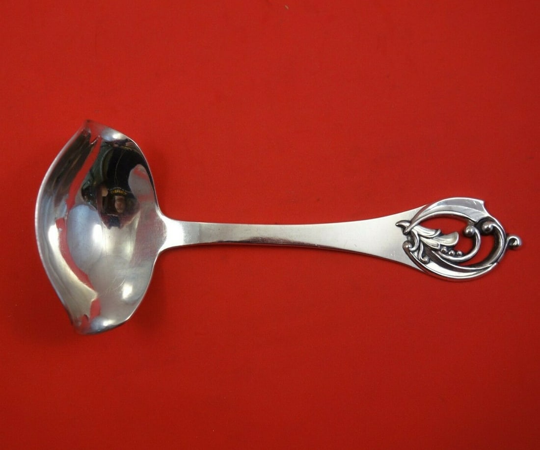 Jens Sigsgaard Sterling Silver Gravy Ladle 7.5 Inches with Spout (1 of 3)