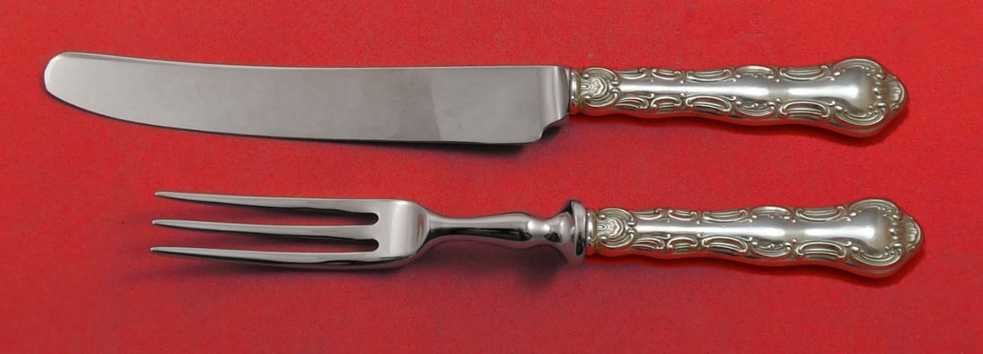 Gorham Strasbourg Sterling Silver 2pc Individual Fruit Set: Gorham Strasbourg Sterling Silver 2pc Individual Fruit Set Enhance your dining experience with this exquisite 2-piece individual fruit set from the renowned Gorham, featuring the elegant Strasbourg pa